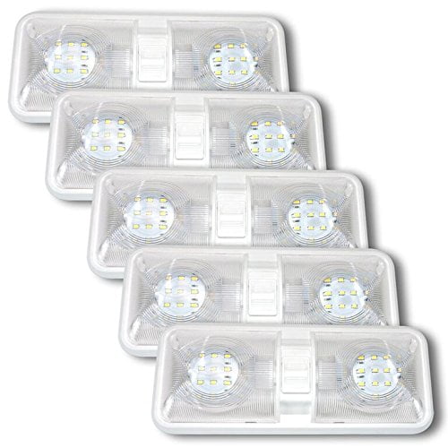 2 Pack Rv Led Ceiling Double Dome Light Fixture With On Off Switch Interior Lighting For Car Trailer Camper Boat Dc 12v Natural White 4000 4500k 48x2835smd Automotive Parts Accessories Urbytus Com 2 Pack Rv Led Ceiling Double Dome Light, Rv Led Vanity Light Fixture