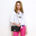 thumbnail image 4 of Bolsos cruzados para mujer Bolsos de hombro de piel pequeños Carteras para mujer Bolsos de noche Cartera acolchada con correa de cadena, 4 of 8