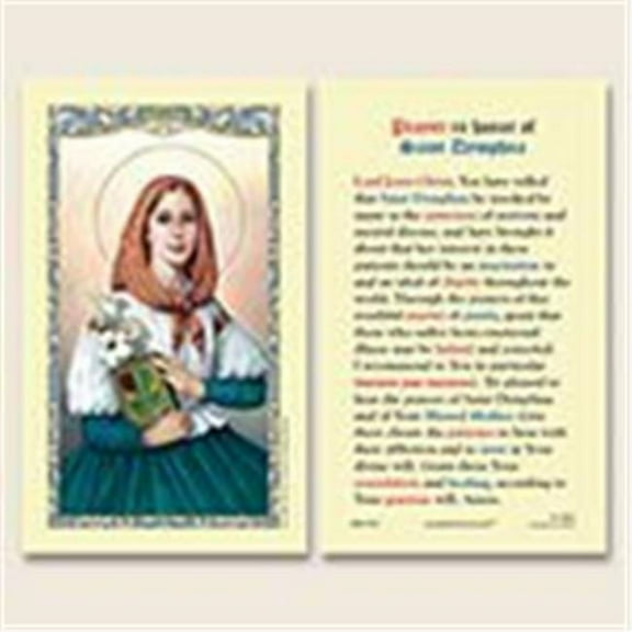 Christian Brands 800-1763 Saint Dymphna Prayer Holy Card
