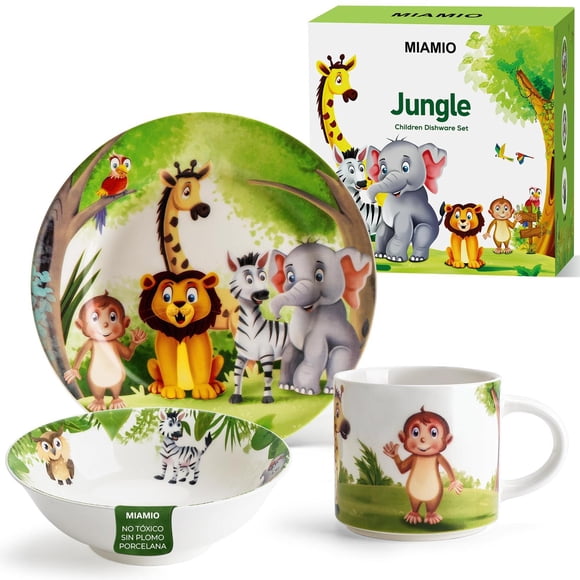 Juego de Vajilla Infantil MIAMIO Selva para Niños e Infantes
