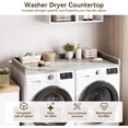 thumbnail image 3 of YUSAZENS 54 Inch Single Layer Laundry Countertop, MDF Board, Heavy Duty Utility Shelf for Washer Dryer Laundry Room Storage Gray, 3 of 8