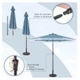 thumbnail image 5 of 9 FT Patio Umbrella with Fringe, Outdoor Tassel Umbrella with Push Button Tilt, Crank, 8 Ribs, Vented Top, Fade-resistant Canopy, Heavy-Duty Market Table Umbrella for Yard Garden Pool, 5 of 9