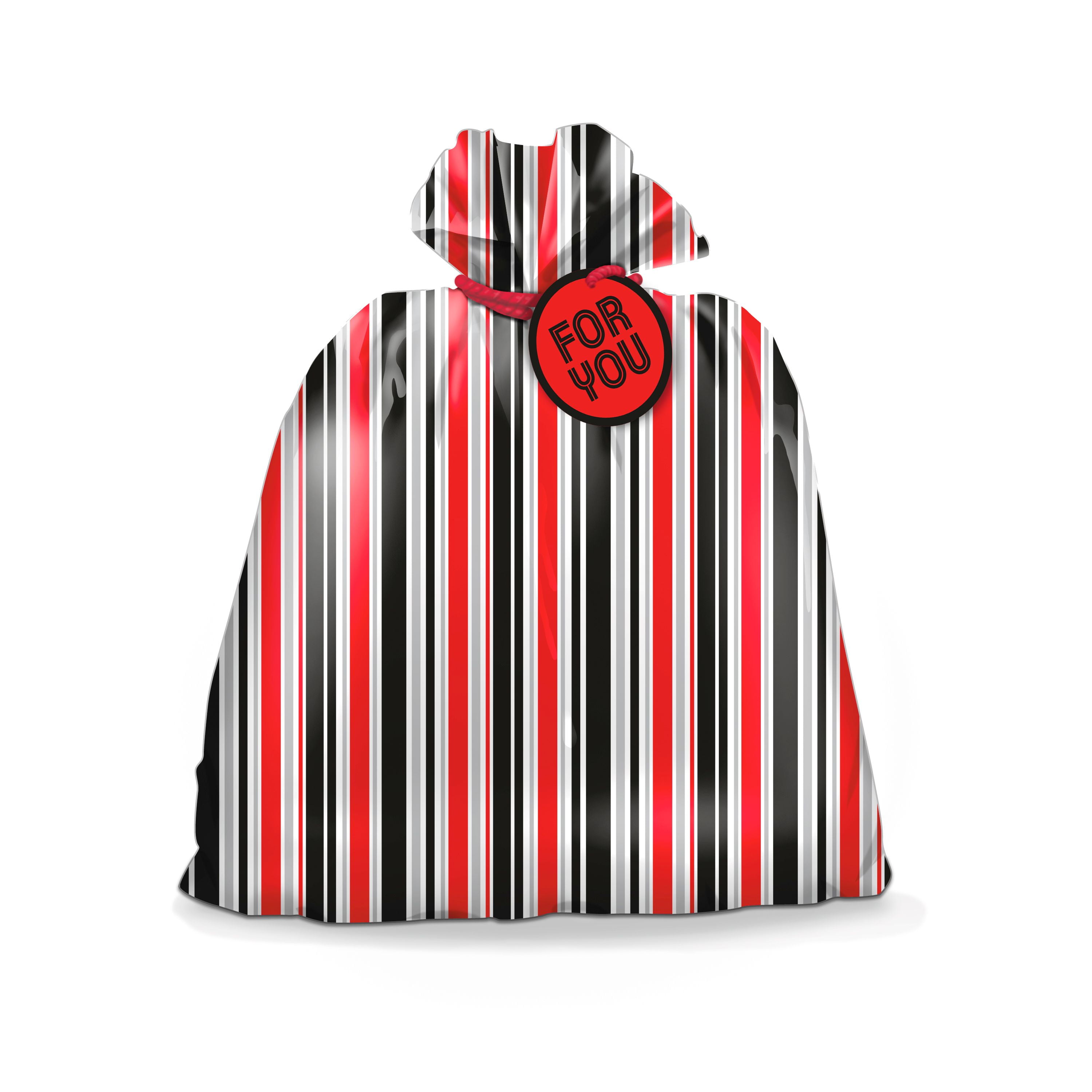 Hallmark 56" Oversized AllOccasion Plastic Gift Bag (Red, Silver and