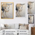 thumbnail image 4 of DESIGN ART Designart "Gold Lines Femal Profile I" Fashion Woman Wall Decor 34 in. wide x 44 in. high, 4 of 5