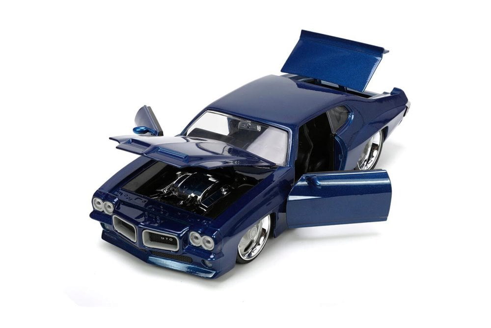 1971 Pontiac GTO, Dark Blue - Jada Toys 33545 - 1/24 Scale