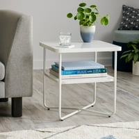 MoDRN Scandinavian Soren Metal Base Side Table