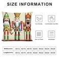 thumbnail image 5 of Nawypu  Christmas Santa Claus Nutcracker Throw Pillow Cover Nutcracker Santa Cushion Decoration Pillowcase Holiday Decoration for Sofa Couch Bed, 5 of 5