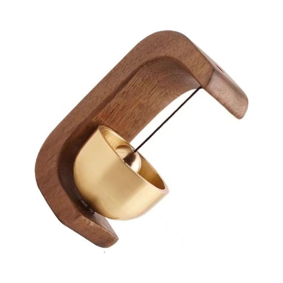 Timbre inalámbrico Injueey de estilo Retro artesanal en madera oscuro