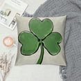 thumbnail image 2 of JRXY St. Patricks Day Pillow Covers Clovers Decorative Throw Pillows Decoration Holiday Party Green Cushion Case for Home Couch Sofa White, 2 of 5