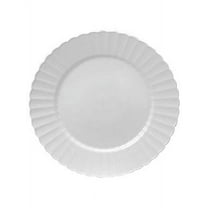 EMI Yoshi 10" Yoshi White Plastic Scalloped Dinner Plates 18 Count
