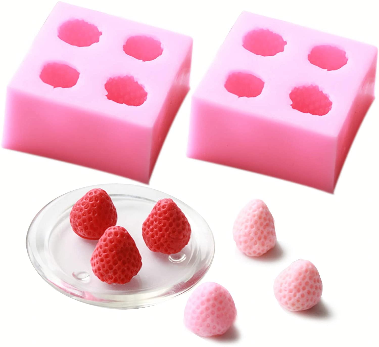 fruit   Silicone Mold Food Safe Cake Decoration Candy Cupcake Strawberry FDA 