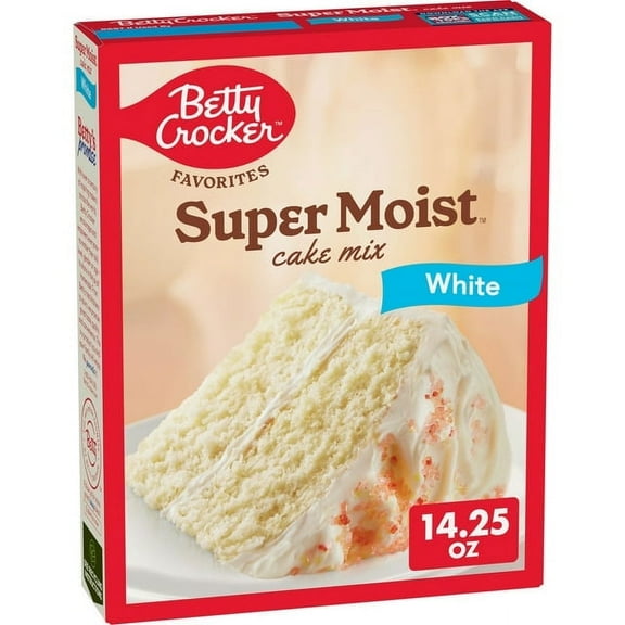 Betty Crocker Favorites Super Moist White Cake Mix, 14.25 oz, Pack of 12