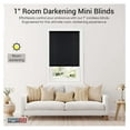 thumbnail image 3 of Achim Home Furnishing Window Blinds: GII Cordless Deluxe Sundown Room Darkening Mini Blinds (Black, 35" x 64"), 3 of 9