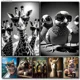 thumbnail image 2 of Mural de animales divertidos, gato en un yate, llama de café, perezoso, palomas geniales, jirafa, banda de rap, impresiones de pintura en lienzo, póster para decoración del hogar, 2 of 5