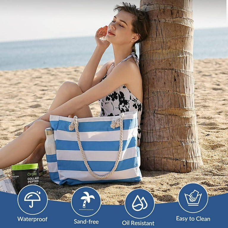 Beach Bag for Women Large Beach Tote Bag, Waterproof Sandproof