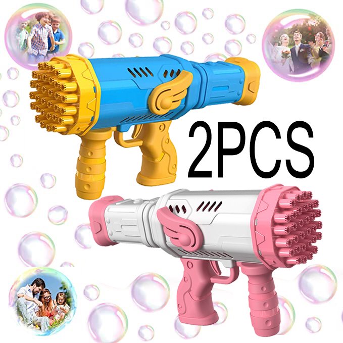 Summer Funny Magic Bubble Blower Machine Electric Automatic Bubble Maker  Gun with Mini Fan Kids Outdoor Toys Wedding Supplies