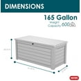 thumbnail image 2 of Keter Keter Outdoor Weather-Resistant 165 Gallon Resin Deck Box with Cushion, White, 2 of 11
