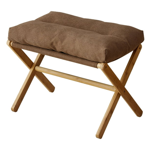 Foot Stool X Leg Foot Stool X Leg Foot Rest Footrest Stool Small Stool With Cushion Foot Stool Foldable X Leg Modern Multifunctional Foot Rest With Soft Cushion For Living Room
