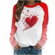 thumbnail image 2 of Prendas y chaquetas informales sin capucha de manga larga para mujer, jersey de cuello redondo y manga larga, top informal de poliéster con estampado de San Valentín para mujer, 2 of 5