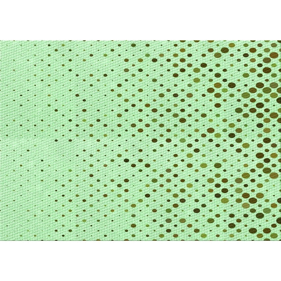 Ahgly Company Machine Washable Indoor Rectangle Transitional Mint Green Area Rugs, 6' x 9'