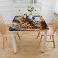 thumbnail image 3 of Tablecloths, of at Dramatic Home Decorative Tablecloths, Great for Home Kitchen/Parties/Holiday Dinner, Light Blue Yellow Tan, 3 of 7