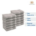 thumbnail image 7 of Casa Platino 12 Piece Wash Cloths Bathroom Set - 100% Cotton Washcloths Bulk, Wash Clothes - Platinum, 7 of 7