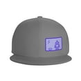 thumbnail image 3 of DouZhe Flat Brim Cap Snapback Hat, Robot Game Prints Adjustable Gray Adult Baseball Cap, 3 of 6