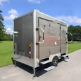 thumbnail image 3 of GOEASY VEHICLE Gender-Separated Double-Stall Portable Bathroom Trailer Mobile Restroom with Stairs Outdoor Event Wedding Festival Construction Site Sanitation Unit, 3 of 6