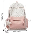 thumbnail image 2 of Backpack for Girls Polka Dot Daypack with Star Waterproof School Bag Side Drawstring Pocket for Elementary Middle High College School Student, 2 of 4