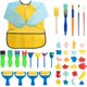 thumbnail image 1 of Juego de 42 pinceles de esponja YUANXCMXG para niños manualidades arte bricolaje, 1 of 4