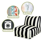 Majestic Home Goods Chair Lounger Vertical Stripe Black