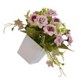 thumbnail image 2 of Artificial Potted Flower Lifelike Fake Flower Lifelike Fake Cloth Cloth Flower Plastic Flowerpot Simulation Floral Decor, Coffee, 2 of 7