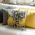 thumbnail image 3 of SHANXI Summer Outdoor Pillow Covers Yellow Lemon Black White Polka Dots Decorative Throw Pillows, Fruit Farmhouse Decor Pillowcase Linen Cushion Cover 12x12in, 3 of 5