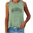 thumbnail image 1 of HNMKIU Gym Racerback Tank Tops Casual Round Neck Vest Top For Women Daily Wear Basic Letter Print Tee With Comfortable Fit Spring Summer Outfits, 1 of 3
