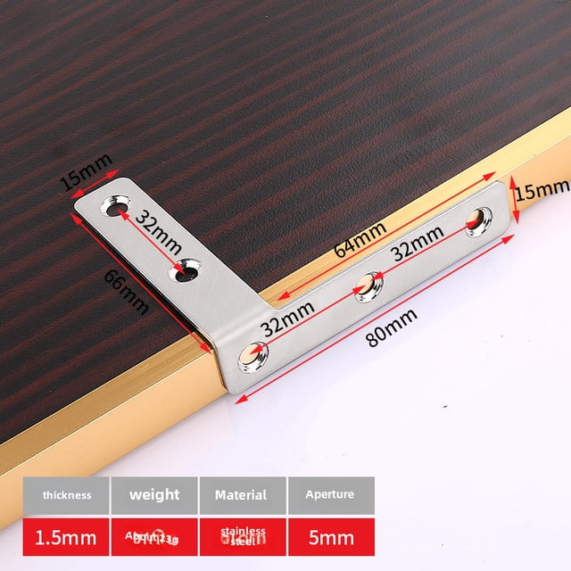 Código de ángulo de flexión tipo TL de acero inoxidable Soporte de ángulo recto de 90 grados Soporte de hierro triangular de refuerzo Conector universal