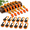 Orange-24, variant on Black 24 Pack Emergency Whistle and Compass Keychain Set for Outdoor Activities