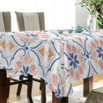 thumbnail image 5 of Yayeee Tablecloths 54" x 54" Rectangle Wrinkle Resistant Party Table Cover, Pink Mosaic Pattern, 5 of 8