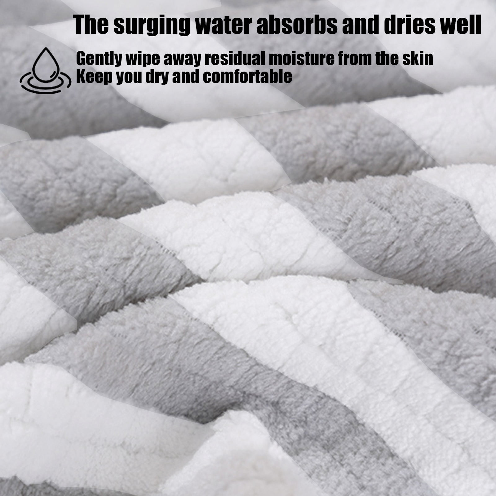 Face Towels Set Soft Absorbent Quick Dry Stripe Washcloth Plush Durable Gentle Skin Friendly, High Absorbency Easy Care Multipurpose, for Bathroom Home Travel Gym Spa for Adults Women Men