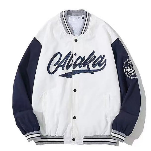 Y2K Harajuku Nouvelle Mode Lettres Brodées Uniforme de Baseball Hommes Rue Haute Rétro Hiphop Populaire Veste Décontractée Couple