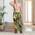 thumbnail image 5 of Mens Pajama Pants - Soft Sleep & Lounge Pants for Men, Stained Glass Hummingbird Art Cuteness Casual PJ Bottoms Pants with Pockets, 5 of 5