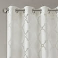 thumbnail image 3 of Home Essence Zoe Fretwork Burnout Sheer Window Curtain Panel, 50" x 95", White, 3 of 5