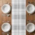 thumbnail image 5 of Grey Buffalo Plaid Table Runner Farmhouse Modern Checkered Tablerunners 13 x 60 Inch, Table Decorations Tabletop Scarf for Summer Gathering Holiday Farmhouse Kitchen Dining Decor, 5 of 8
