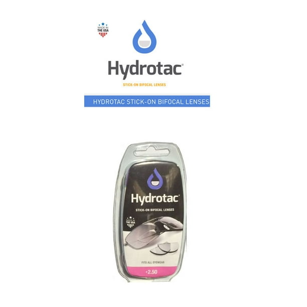 Hydrotac Stick-on Bifocal Lenses (OPTX 20/20)- +2.50 Diopter