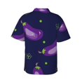 thumbnail image 3 of Disketp Hawaiian Shirts For Men,Eggplant Print Mens Casual Short Sleeve Button Down Shirts Beach Shirt, 3 of 8