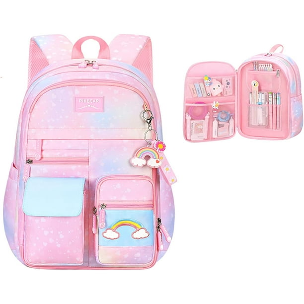 Mochila para ninas Mochilas para ninas Mochila para ninos con compartimentos Mochila escolar primaria para ninas Mochila escolar para ninas purpura Bodega Aurrera en linea
