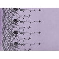 thumbnail image 2 of Zelouf Sheer Matte Jersey W/blk Flocked  , Sewing, DIY, Crafts Fabric by the Yard, 669 Purp/blk, 1 Yard, 2 of 2