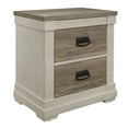 thumbnail image 2 of DeeHome Beautiful Two-Tone Finish Nightstand Transitional Bedroom Furniture Antique Black Tone Handles, 2 of 7