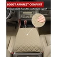 thumbnail image 7 of KBH Center Console Cover for 1998-2005 Lexus GS300 GS400 GS430, Middle Console Arm Rest Lid Cushion Cover, Anti-Scratch Leather Trim Interior, Beige, 7 of 7