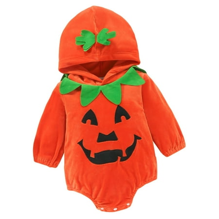 

Autumn Deals Infant Baby Kids Boys Girls Romper Set Romper + Hat Imp Halloween