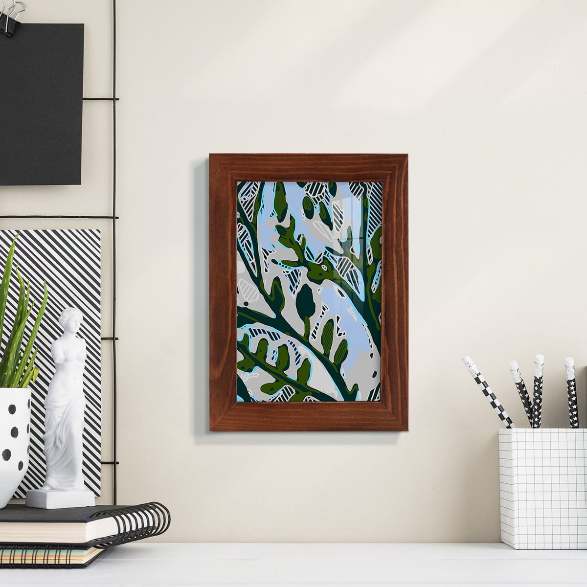 Abstract Tree Limbs II -Framed Print w/glass-Chestnut